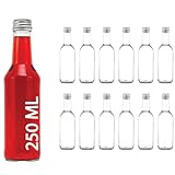 casavetro 12, 30, 42 x 250 ml Flaschen Gerad-Schr Saftflaschen kleine Weinflaschen Flaschen zum selbst Abfüllen 0,25 Liter l Likörflaschen Schnapsflaschen Glas Essig-Öl (12 Stück)