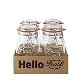 HELLO PEARL Mason Jar Classic Swing – 500ml 4er Set | hochwertige Bügelverschlussgläser ​zum Fermentieren & einkochen, Aufbewahrung von Lebensmittel mit dem Vintage Glasbehälter…